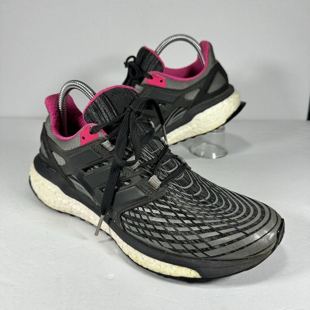 Adidas Energy Boost Women's Running Shoes | Black/Grey/Pink | Size 9.5 | BB3456